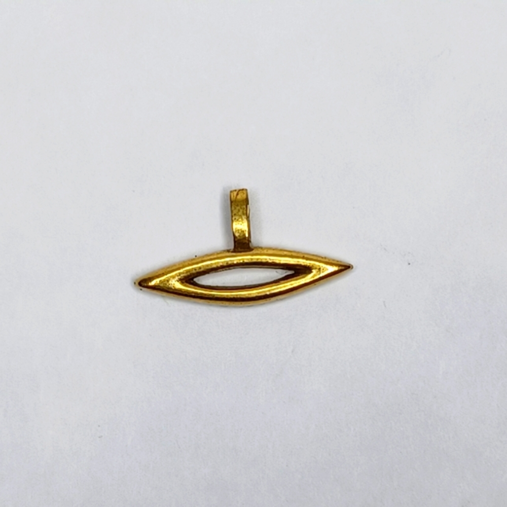 VTG MMA EGYPTIAN REVIVAL"Mouth"  HIEROGLYPH CHARM Initial "R"